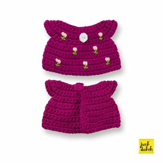 Cerise tulpenjurk handmade
