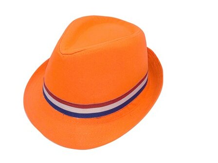 Hat Orange with red white blue band