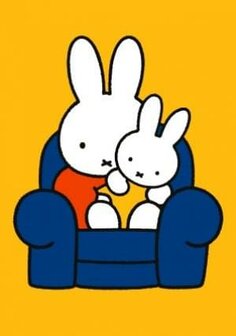 miffy postcard with doll