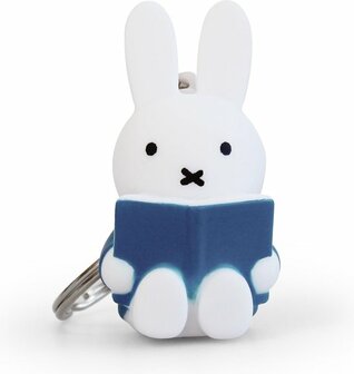 miffy reading 3D keychain blue