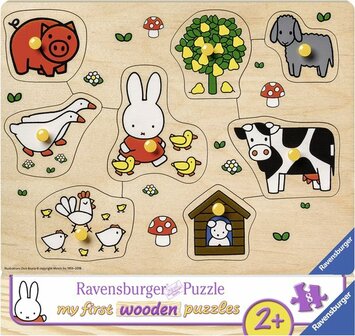 Ravensburger nijntje op de boerderij houten puzzel 