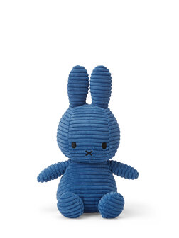 miffy corduroy cuddly toy kobalt blue 23 cm