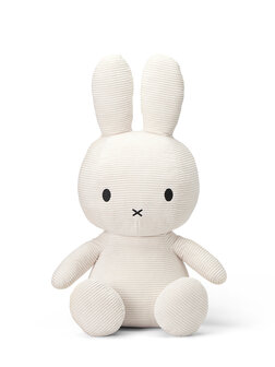 miffy corduroy cuddly toy white 50 cm