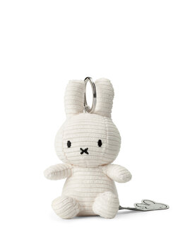 miffy corduroy cuddly toy white keychain 10 cm