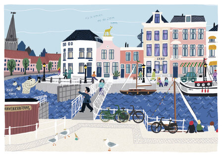Utrecht prentenboek A5 postcard with envelop
