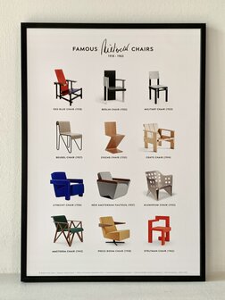 Poster &ldquo;Famous Rietveld Chairs 1918-1963&rdquo;