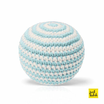 Pastel aqua gestreepte bal handmade