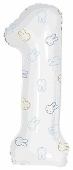 miffy party foil balloon number 1 blue