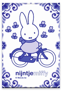 nijntje magneet souvenir blue fiets 