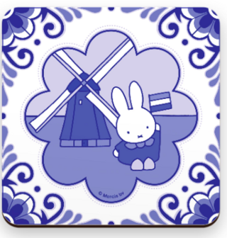 miffy coaster souvenir blue mill