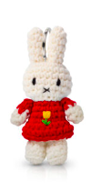 Handmade keychain miffy red tulip