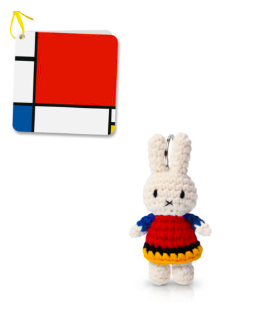 Handmade keychain miffy Mondrian