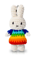 Handmade keychain miffy rainbow