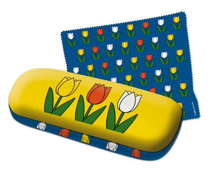 Glasses case incl. glasses cloth: tulips Dick Bruna 