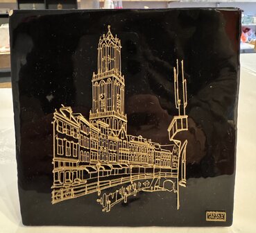 3D tegel Vismarkt goud-zwart 13x13 studio Revel&rsquo;d