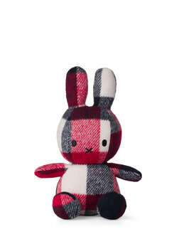 nijntje check knuffel red/blue 33 cm