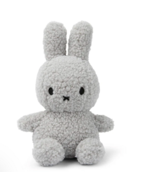 miffy teddy cuddly toy grey 23 cm (100% recycled)