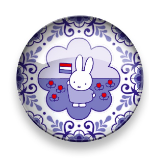 nijntje glasmagneet souvenir blauw 