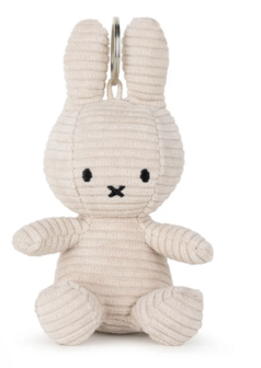 nijntje corduroy knuffel stone grey sleutelhanger 10 cm