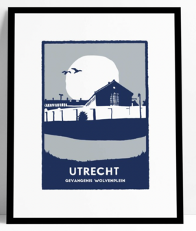 Lucas van Hapert 40/50 zeefdruk Wolvenplein (nieuw)