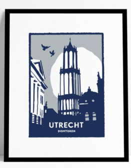 Lucas van Hapert 40/50 zeefdruk Domtoren (nieuw) 