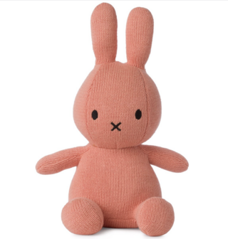 nijntje organisch katoen knuffel - perzik roze - 23 cm
