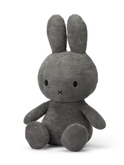nijntje corduroy knuffel - grijs - 70 cm