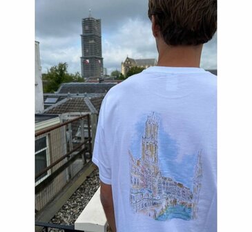 T-shirt Domtoren wit - S