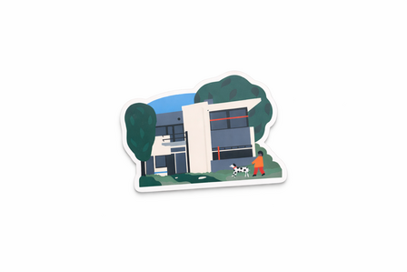 Prentenboek magneet Rietveld Schr&ouml;derhuis