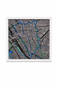 Plattegrond van Utrecht in reli&euml;f (Alleen af te halen in de winkel)