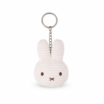 nijntje sleutelhanger platte corduroy wit - 10 cm