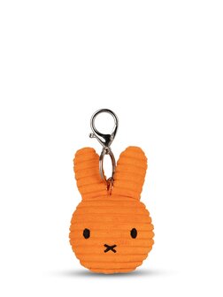 nijntje sleutelhanger platte corduroy oranje - 10 cm