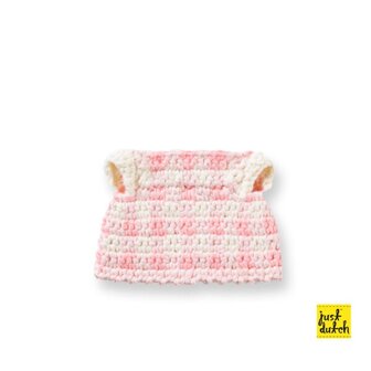 pastel roze ruitjes jurk handmade