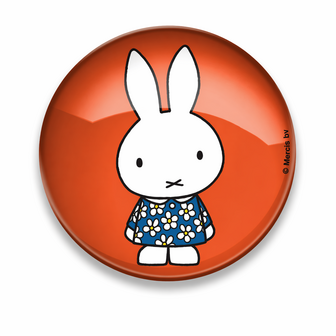 Glasmagneet nijntje bloemen