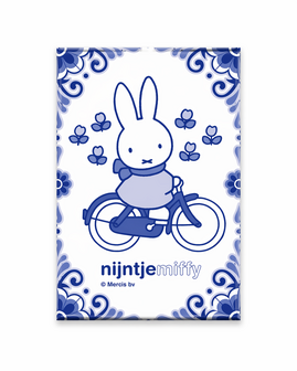 nijntje 2D magneet - souvenir blue fiets 