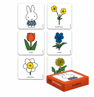 Onderzetter Box nijntje - Bloemen  (Set van 6)