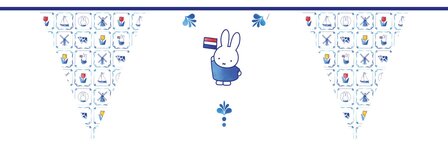 Vlaggenlijn nijntje Delfts blauw