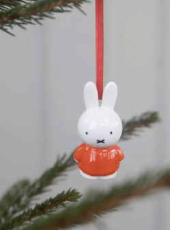 nijntje keramisch ornament - rode jurk 