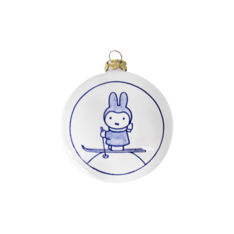 Royal Delft miffy Christmas ornament - Ski