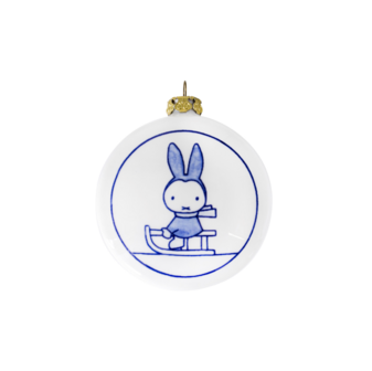 Royal Delft miffy Christmas ornament - Sleigh