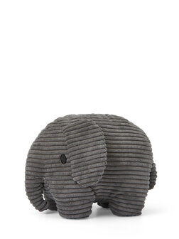 olifant corduroy grijs - 33 cm