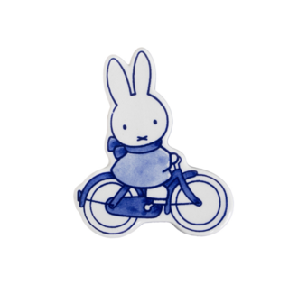 Royal Delft magneet nijntje op de fiets