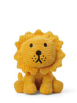leeuw corduroy geel - 17 cm