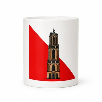 Mok Utrecht Domtoren rood wit 