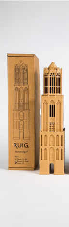 Ruig 3D printed Domtower wood 30 cm