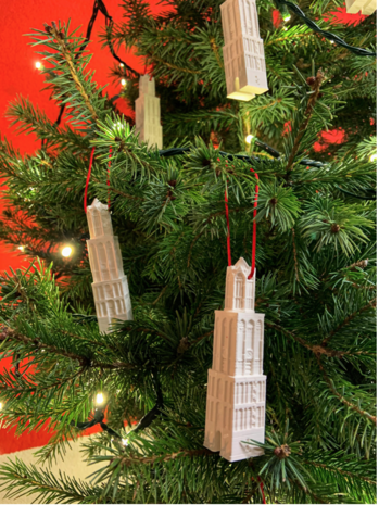 Ruig 3D Christmas tree hanger Domtower white 