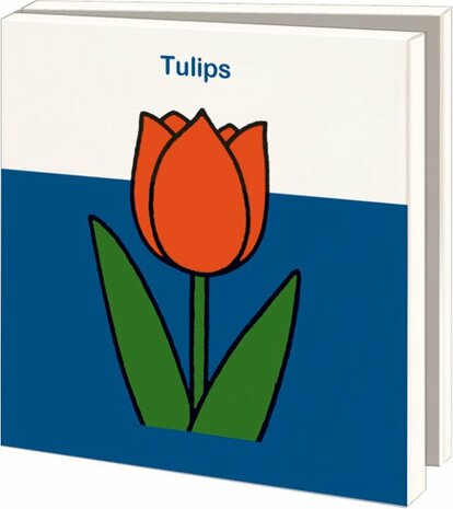 Tulpen Dick Bruna  kaartenmapje vierkant 10 kaarten + envelop 