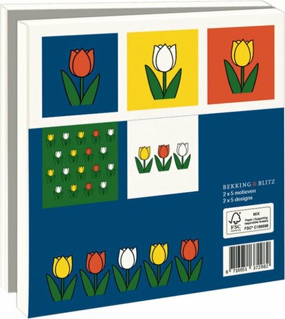Kaartenmapje met 10 kaarten + envelop tulpen Dick Bruna