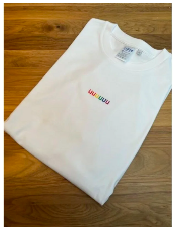 T-shirt UUUUUU white rainbow XL