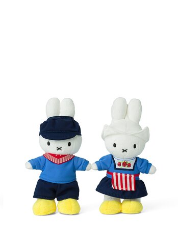 nijntje staande knuffel geschenkset - boer en boerin - 15 cm
